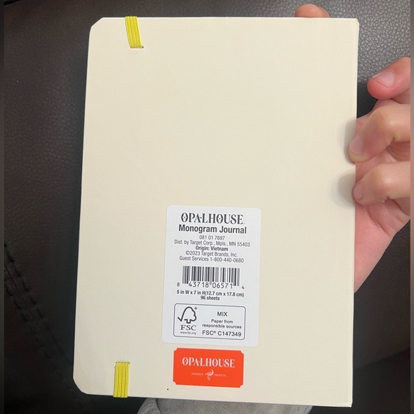 192pg College Ruled Journal 5"'×7" Cream
Monogram L - Opalhouse™ notebook - Picture 4 of 8